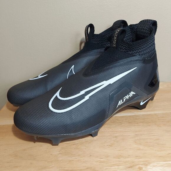 Nike Alpha Menace Elite 3 Football Cleats Black Grey DM1792-004 Men's Size 12 - Picture 3 of 7